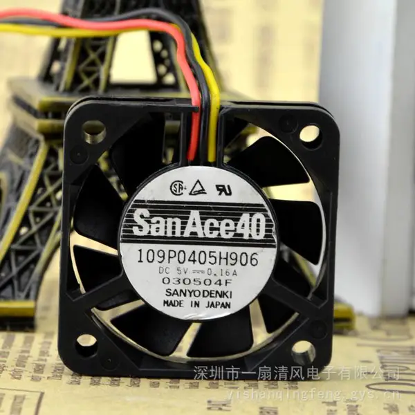 日本三洋 4010 4CM双滚珠风扇 静音 5V 0.11A .109P0405M902