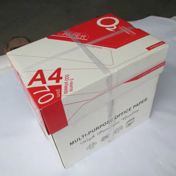 出口A4纸中性英文包装整箱5包装70g静电A4复印纸办公用纸厂家