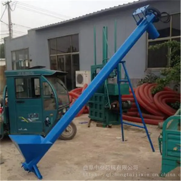 移动式钢管提升机 密封圆管螺旋上料机 无缝钢管输送机