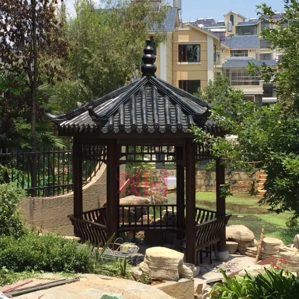 六角古建凉亭 古建四角亭 树脂瓦凉亭专业定做