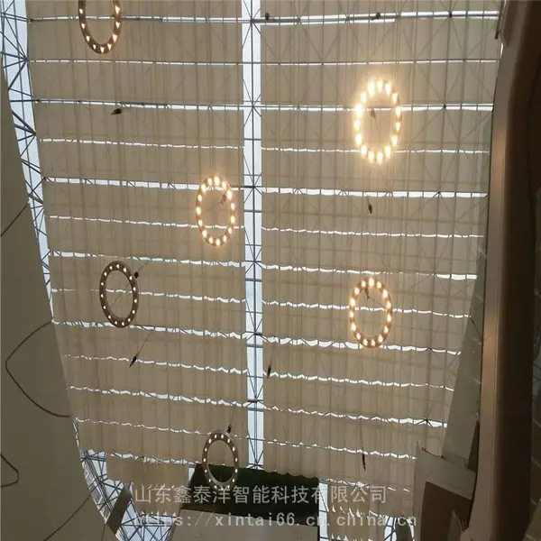 阳光房天棚帘 西安定做遮阳帘 阳光房顶防晒隔热电动天棚帘 厂家直销
