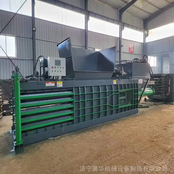 卧式提升门塑料膜压包机 废纸编织袋打捆机 废海绵打包机