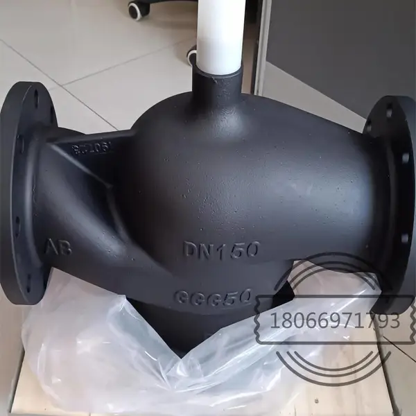 dn150西门子电动温控阀 三通恒温混水阀 带温度探头