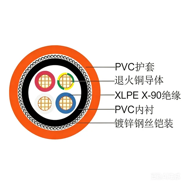 澳标 3+E 钢丝铠装电缆