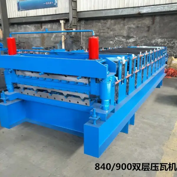 嘉泰全自动定长切割840900双层压瓦机