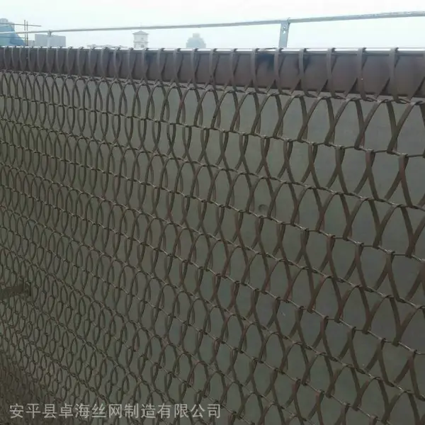 卓海不锈钢垂帘网工业用输送带商场学校幕墙防护网金属装饰网