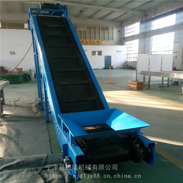 供应橡胶带输送机裙边橡胶带输送机生活垃圾运输送机德隆非标定制