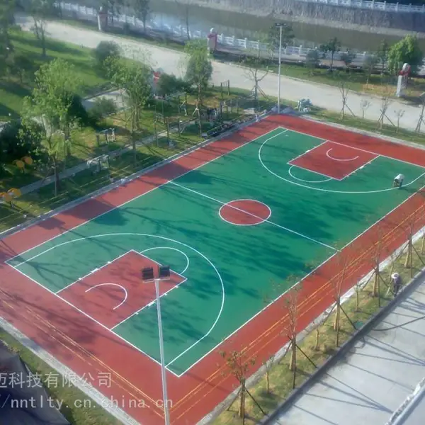 广西篮球场塑胶 弹性硅PU塑胶篮球场价格 南宁泰禄体育设施