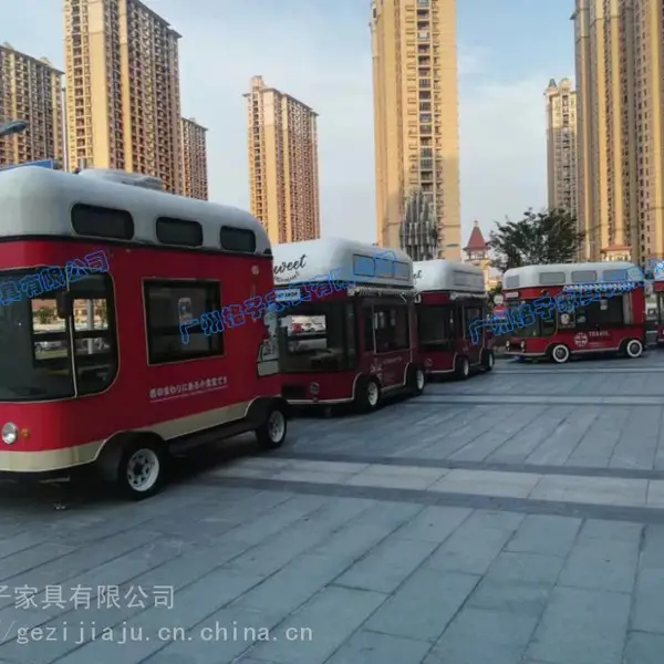 广场定制移动餐车厂家 夜市美食街摊位餐车 广场房车商店花车售卖亭