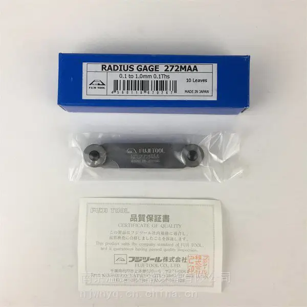 日 本FUJITOOL富士半径规角规272MAA英制R规弧度规10枚0.1-1mm