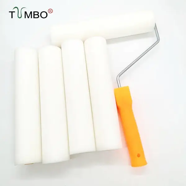 工厂直销TUMBO9寸油性平头海绵直径50mm/70mm滚筒刷大面积粉刷神器