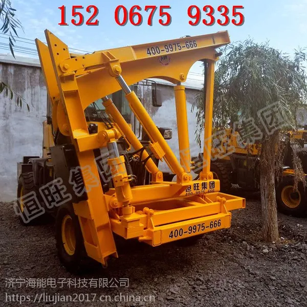 河北石家庄恒旺福建护栏轮式打桩机 广西护栏轮式打桩机
