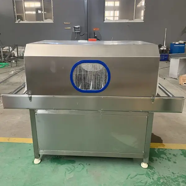 全自动喷淋式消毒机 进口牛羊肉外包装盒喷淋消毒机