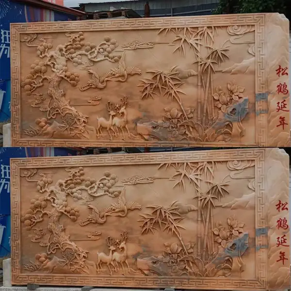 校园浮雕壁画价格 外墙砂岩浮雕雕刻厂 入门石屏风图集