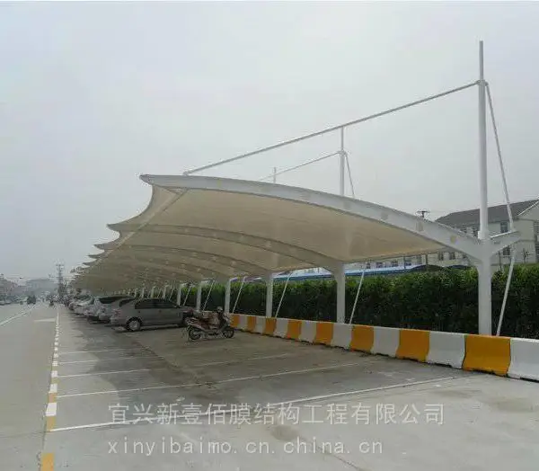 户外小区用膜结构停车棚电动车棚自行车停车棚充电桩停车棚