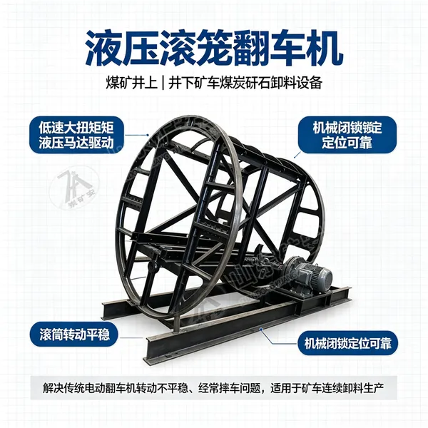 矿用液压传动高位翻车机 600/900 轨距高位翻车平台