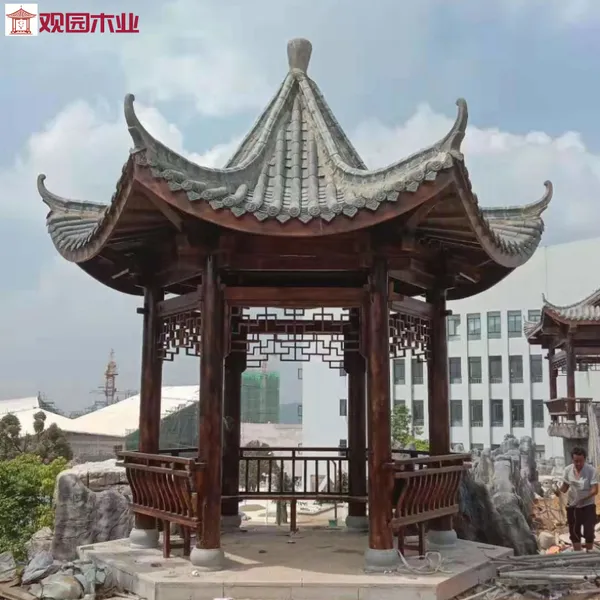 古建亭子 古建青瓦亭子 古建六角亭子全国上门安装