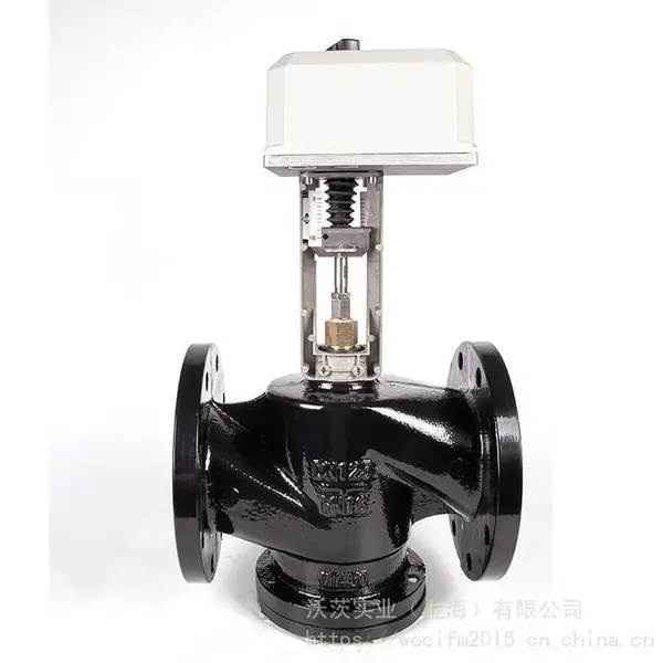 上海沃茨比例积分法兰电动阀带手动功能 中央空调动态平衡调节阀