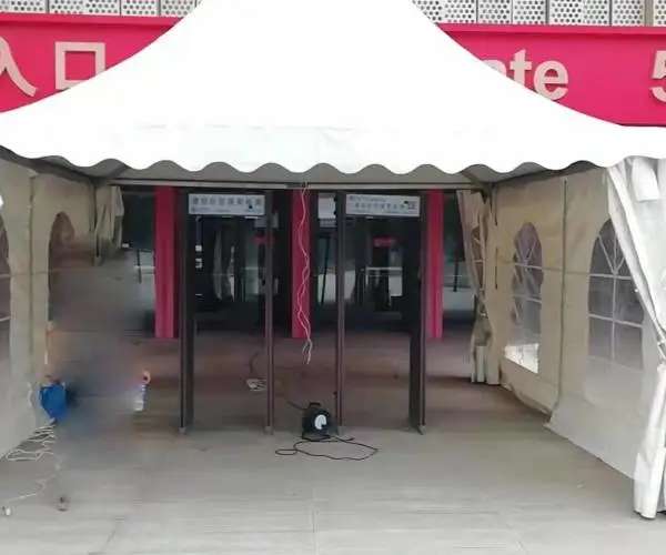 安检篷房大棚帐篷出租防暴铁马护栏隔离栏一米栏一米线租赁
