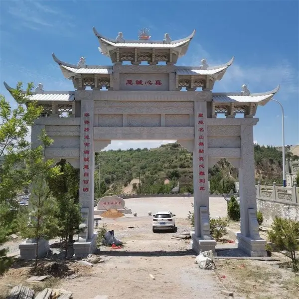 花岗岩石材大门修建 亿昊石雕雕刻石牌坊 石牌楼