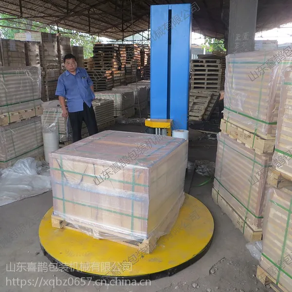 全自动托盘耐火砖缠绕包装机 运输不散落 裹包紧 不磕碰 山东喜鹊