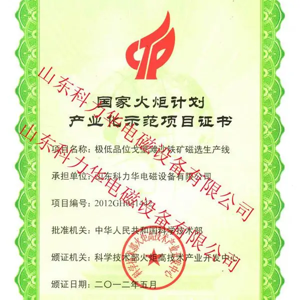 国家火炬计划产业化示范项目中心