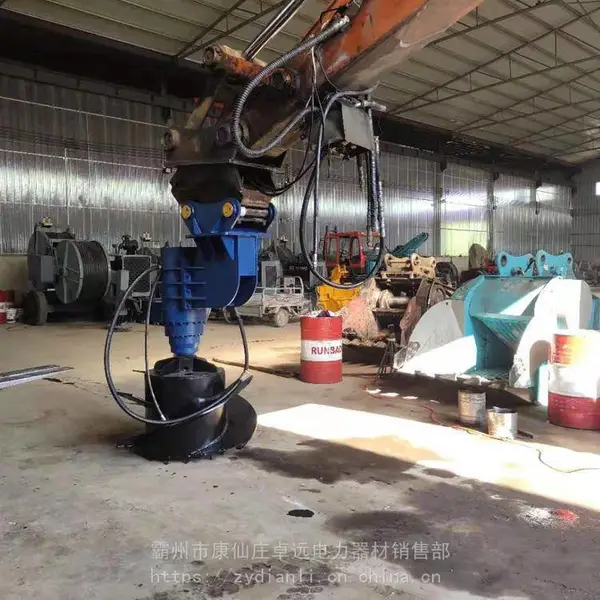 地基桩孔成型机挖掘机改装液压桩帽成型机 地基桩帽钻孔器螺旋钻机