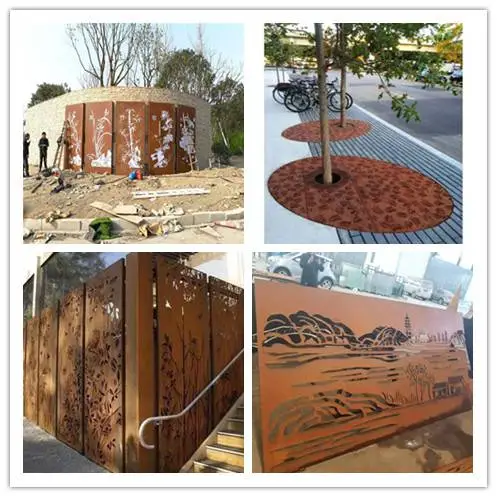 厂家供应 耐候幕墙板 耐候镂空雕花板 耐候屏风隔断 加工制作。