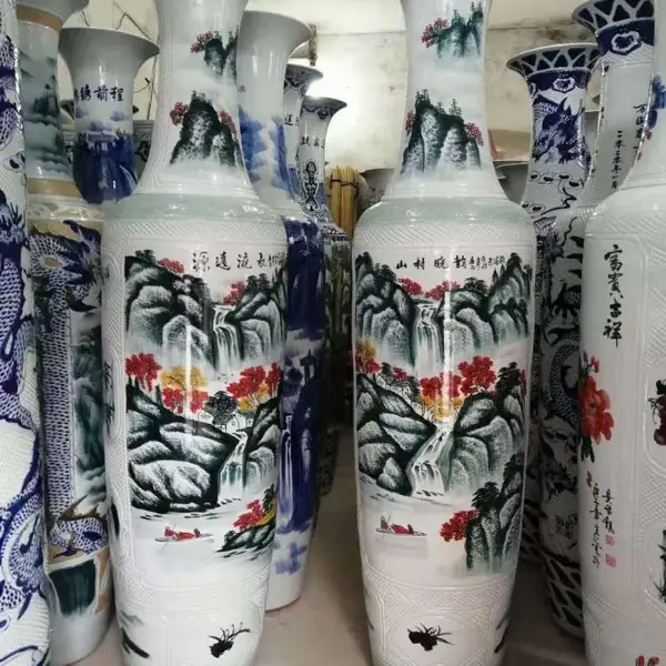 景德镇瓷器大花瓶批发3米高落地大花瓶开业大典纪念花瓶- 供应商网