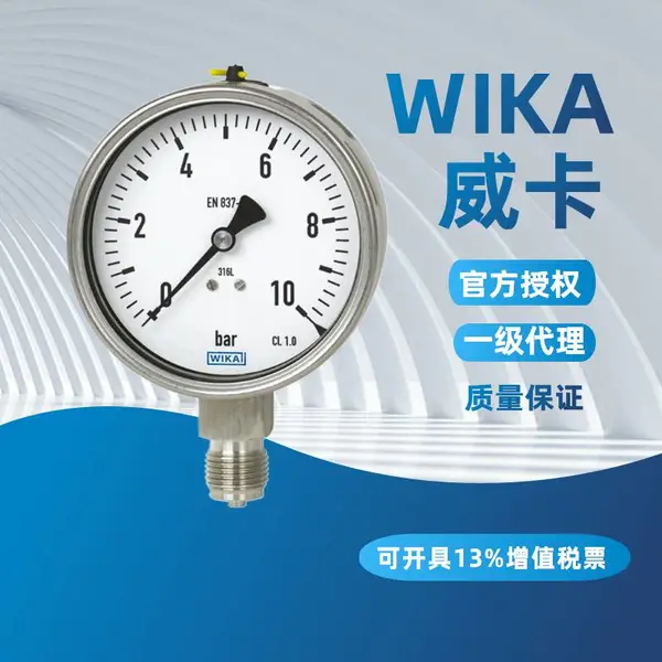 WIKA 波登管压力表 232.50, 233.50 过程工业 不锈钢 标准型 表壳充液