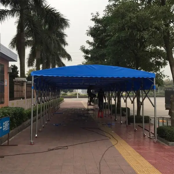 操作简单餐饮折叠帐棚 ZSHS-06堆货钢管遮阳帐篷 黔南惠水