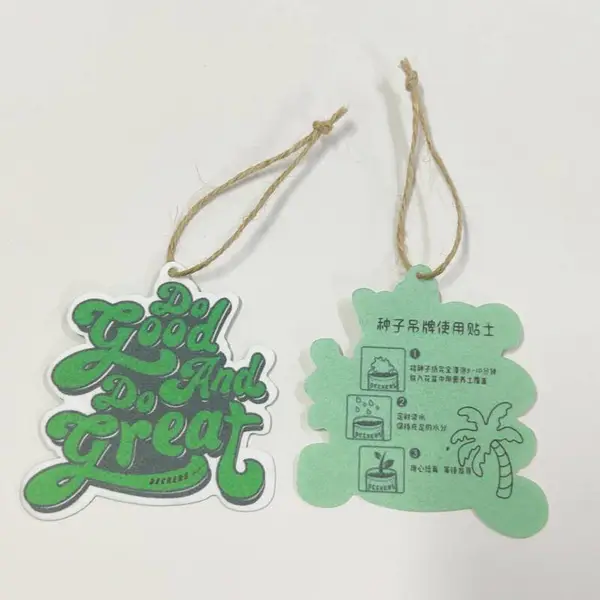 特种纸丝印植物挂牌 文创吊牌定制厂家直供小批量