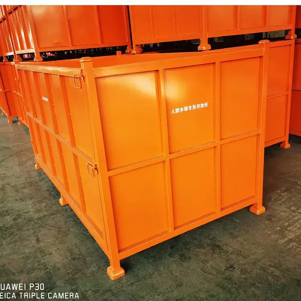 金属周转箱铁皮箱 重型周转铁箱 物流周转箱 跺堆铁箱废料箱