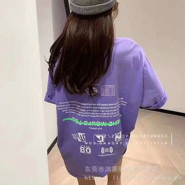 女装专场批发时尚女士T恤地摊纯棉T恤货源便宜短袖男女服装批发