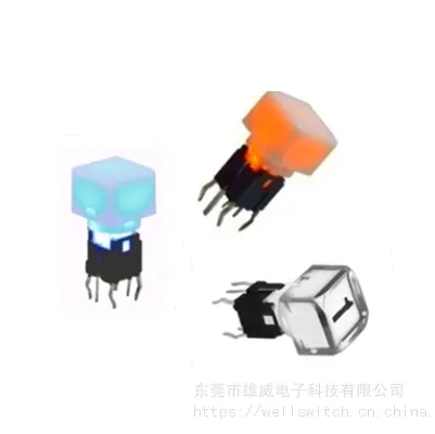 调音台灯光控台视频处理器控台矩阵9x9mm 11X11mm 透明水晶带灯按键开关