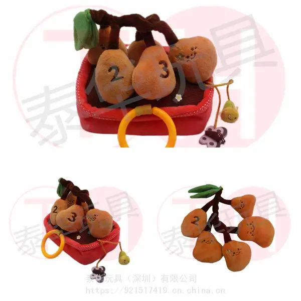 跨境儿童布书益智玩具书撕不烂的蔬菜盆栽 响纸启蒙书早教玩具