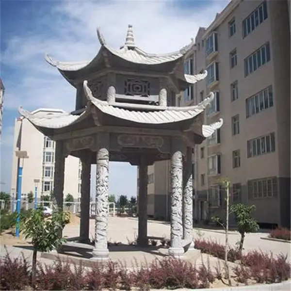 古建筑石亭子 嘉祥石亭子景区石凉亭价格 亿昊石长廊安装