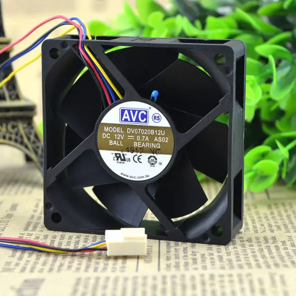 AVC DV07020B12U 12V 0.7A 7cm 7020 计算机 CPU AMD 4线风扇
