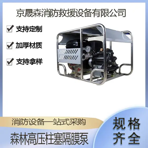 森林消防应急抽水泵手电双启动汽油抽水泵便携式四冲程双杠灭火水