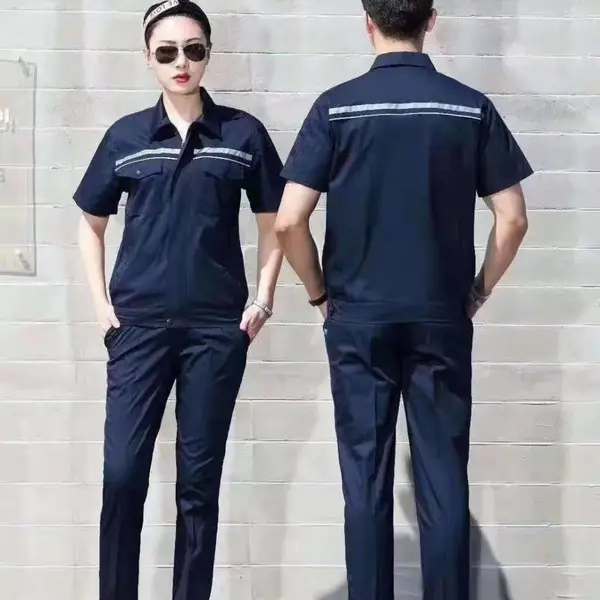 夏季劳保工作服订制短袖工装定做吸汗透气制服订做防静电工作服订制