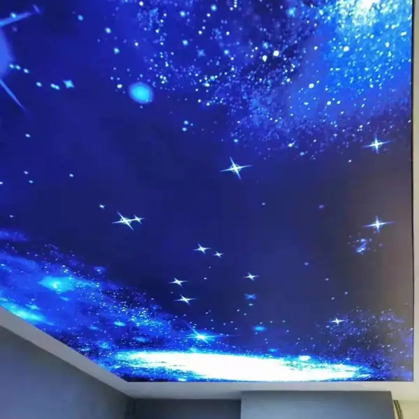 软膜天花吊顶材料 星空流星雨吊顶 蓝天白云软膜喷绘