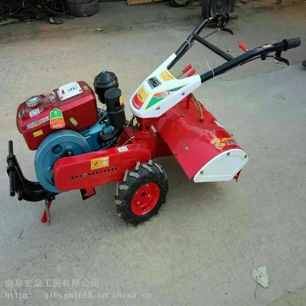 四驱多功能微耕机 农用小型手扶配套旋耕机 起垄开沟犁地机 小型耕地机