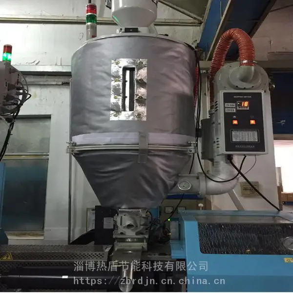 注塑机隔热套 料斗隔热罩 炮筒保温套 注塑机保温套 气凝胶保温衣 省电节能 定制 淄博 热盾