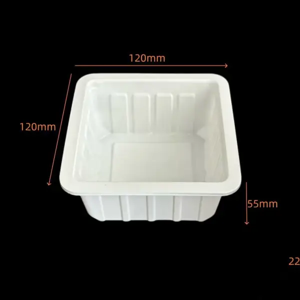 鑫邦包装 12*12甄糕包装盒 黄米凉糕塑料盒 纳豆PP盒 生产批发