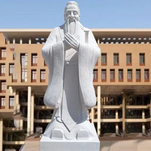 石雕至圣先师像 花岗岩孔子像 大型雕塑 厂家批发 文化公园