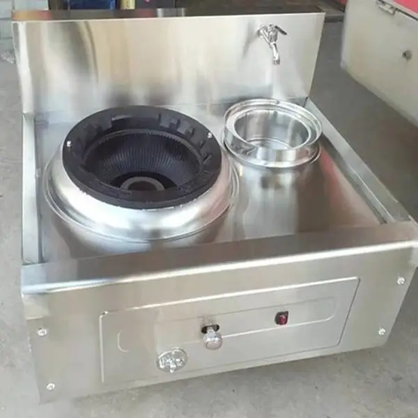智能节能环保油灶流行品牌无风机电气化醇基燃料双灶酒店厨房设备大全