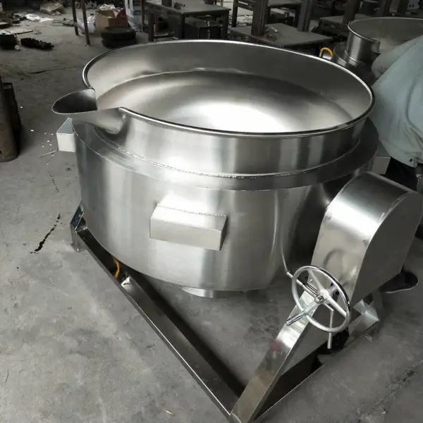 蒜蓉辣酱炒锅 源头厂火锅酱料熬制燃气夹层锅不锈钢304材质