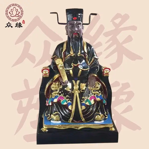 新款神像 木雕玻璃钢包老爷黑脸包青天塑像 寺庙佛像修复生产厂