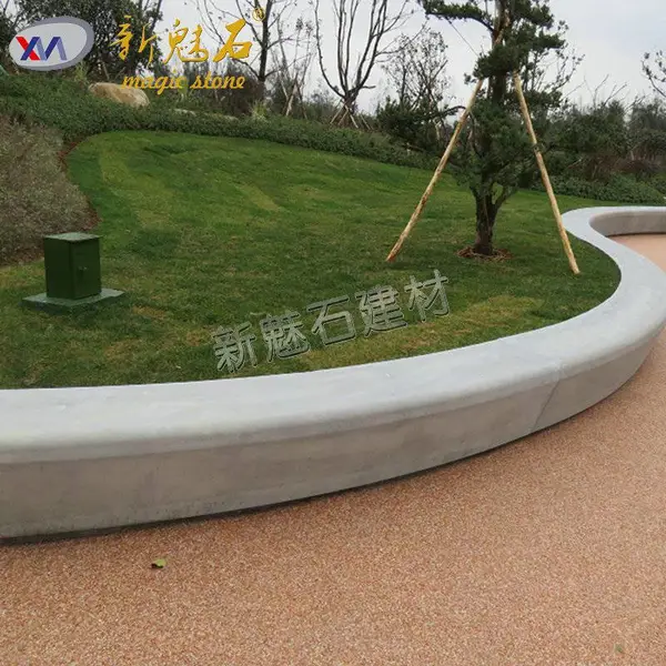 清水混凝土景观白色成品坐凳 异型公园圆弧景观GRC构件grc种植池
