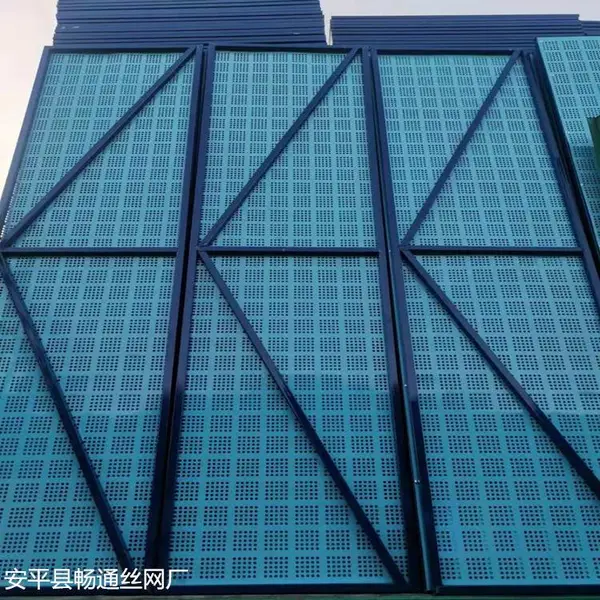 爬架网@现货工地爬架框网@中建蓝喷塑建筑爬架防护网